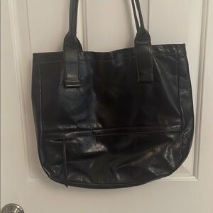 HOBO Classic Black Leather Tote